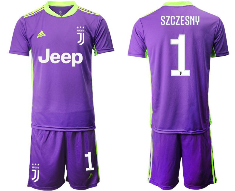 Men 2020-2021 club Juventus purple goalkeeper #1 Soccer Jerseys